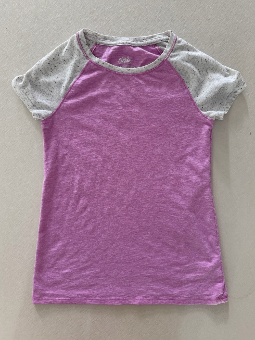 Justice Purple & Gray T-Shirt Girls Size 10